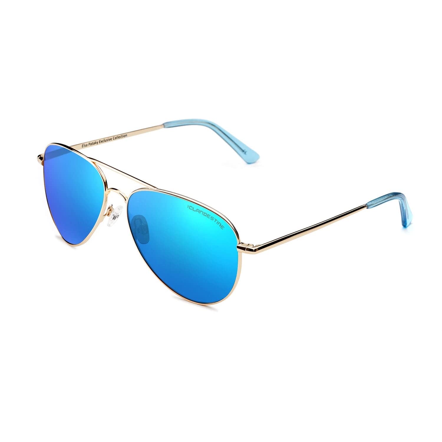 CLANDESTINE Gafas de Sol Unisex - Modelo Pilot - Cristal Polarizado Antirreflejante de Color Negro - Montura de Acero Inoxidable - 144 mm x 51 mm