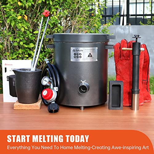 Toauto TMF6000B-V3-US 6Kg Propane Melting Furnace Kit Tmf6000B-V3 Propane Foundry Home Kiln Casting Tool For Smelting Casting Gold Silver Copper Scrap Metal Recycle Aluminum thumb #7