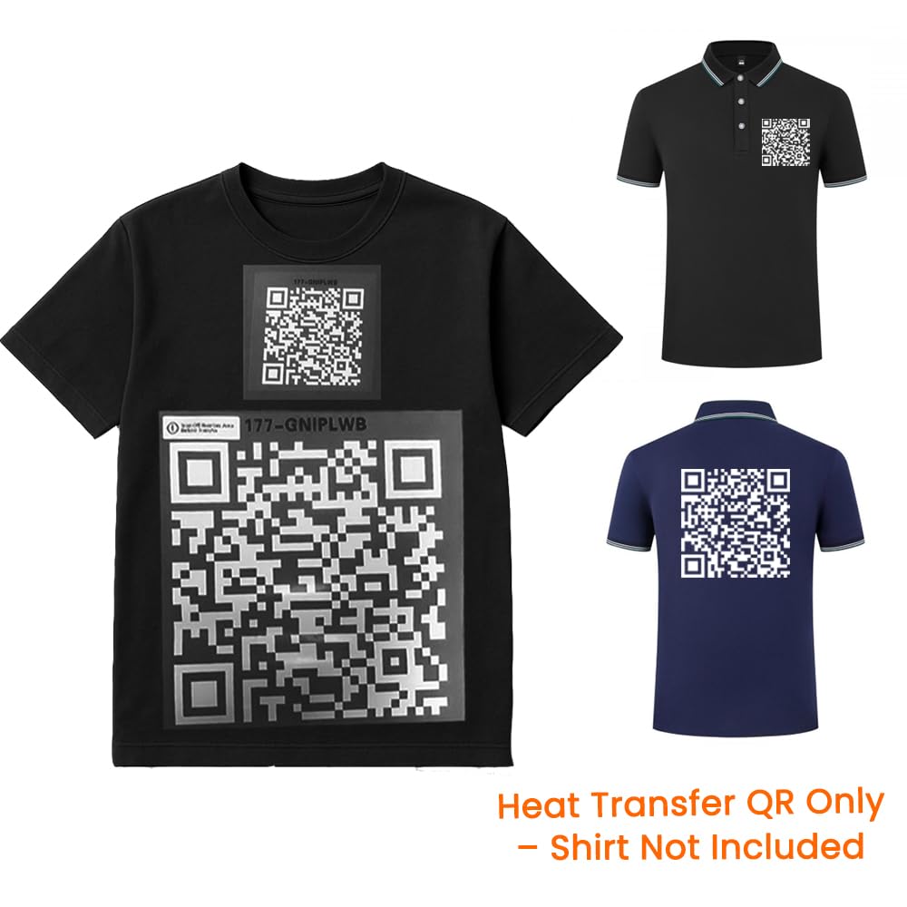 Amazon.com: Iron-On QR Code Heat Transfer Vinyl for T-Shirts