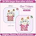 100pcs Pink I Love You Stickers, Waterproof Holographic Glitter Romantic Vinyl Decal,Valentine's Day,Birthday for Water Bottle, Laptop,Kindles, DIY,Book,Phone, Gifts for Girls,Kids, Teens,Adults