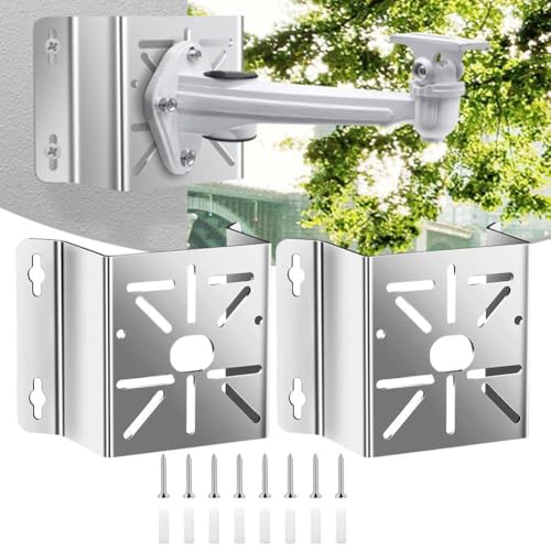 Soporte de esquina para cámaras Hikvision, de acero inoxidable resistente para exterior, pack de 2 7