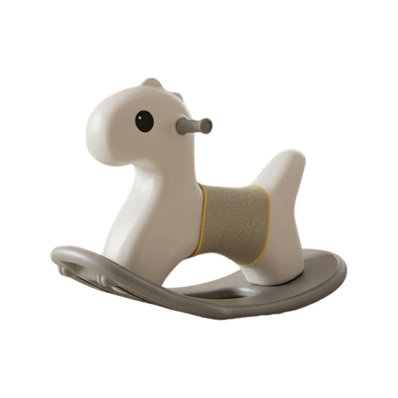 Cavalluccio a Dondolo per Bambini Giocattolo Dondolante Cavalcabile Altalena Infantile con Base Allargata Antiribaltamento Materiale PE Inodore, color to 6, Con Striscia+Pad