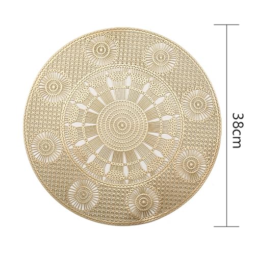 Set de table impermeable 8 personnes antiderapant en PVC de 38cm