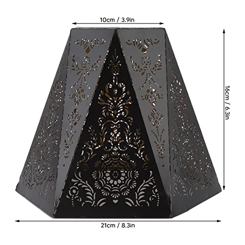 Fydun FYDUND2KRZU56X1 Lamp Shades Modern Scandinavian E27 E26 Wrought Iron Hexagonal Carved Lampshade thumb #5
