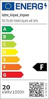 Kingwen 20W LED Kültéri Fali Lámpa Szett - 2db Fekete Alumínium Téglalap Alakú IP65 Vízálló Lámpatest, Állítható Fényszög, 6000K Hideg Fehér 9
