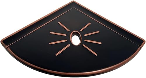 Tenedos Resin Decor - Estante esquinero de 8 pulgadas para baño, 9 x 9 pulgadas, para montaje en pared (bronce)