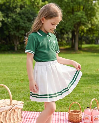 Move Dance Toddler Girls Dress 2T 3T Dark Green Polo Skirt Set with Shorts - image 3
