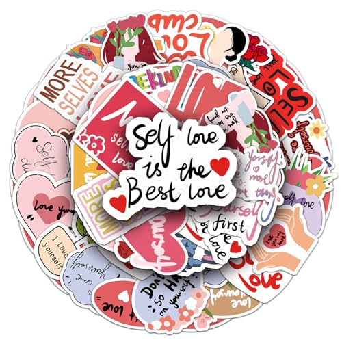 50Pcs Self Love Stickers Love Yourself Sticker Self Care Self-Approval