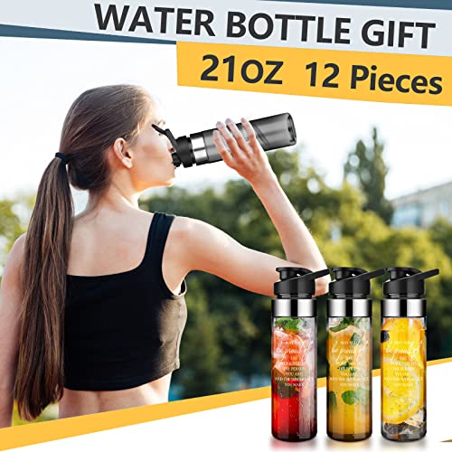 Dandat 6 Pcs Plastic Water Bottle Employee Appreciation Gifts 21 Oz Snap Lid Water Bottle With Stainless Steel Ring May You Be Proud Sign Gift For Coach Athlete Team Portable Sports Supplies #TOP3