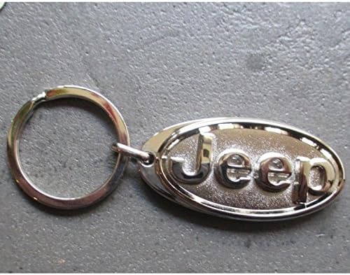 Hotrodspirit โ Chrome Metal Jeep Key Ring with 4x4 US Military Logo