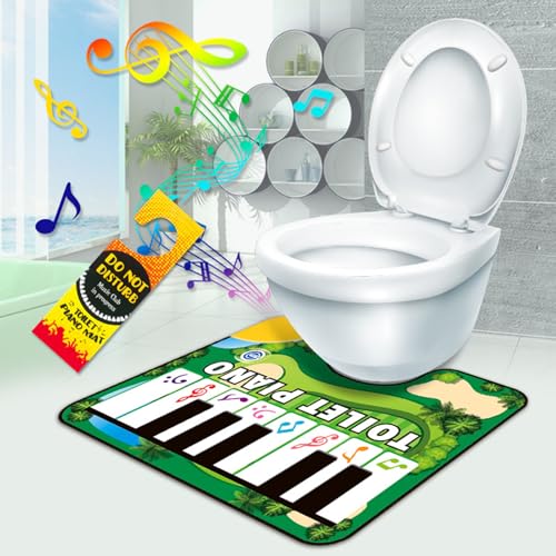 Toilet Piano Mat, Lustige Toiletten Klaviermatte, Toiletten Matte Piano Mit Klavierklang, Klavier Bodenmatte Toilette, Toiletten Piano Matte, Kinder Musikalische Bodenmatte für Toilette