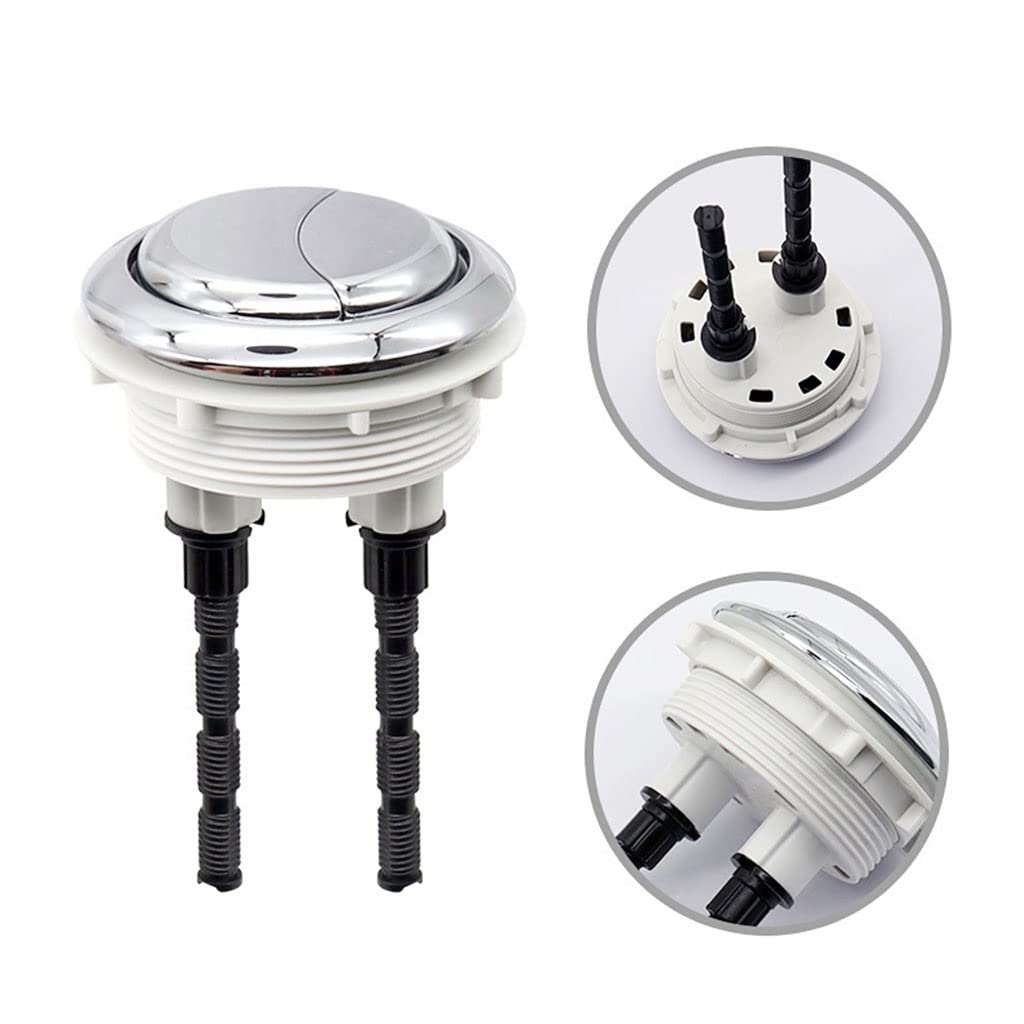 Mecanismo de descarga de inodoro de doble botón, Botones pulsadores for tanque de agua inodoro doble descarga, 1 unidad, longitud varilla 9cm, fácil instalación(6.8cm)