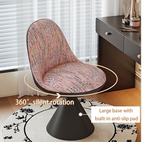 Silla de dormitorio giratoria 360 elegante con respaldo cómodo para tocador 5