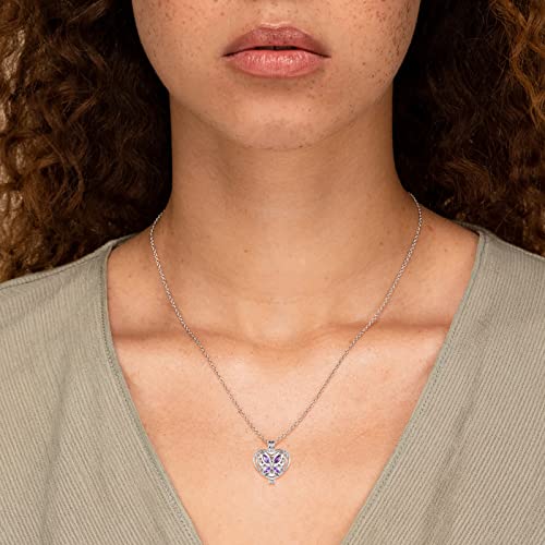 Butterfly Cremation Urn Necklace For Ashes - 925 Sterling Silver Cross Cremation Memorial Keepsake Locket With Cubic Zirconia Pendant Jewelry Women Keepsake Bereavement Gift For A Loss Of The Loved One (Open Locket) #TOP1