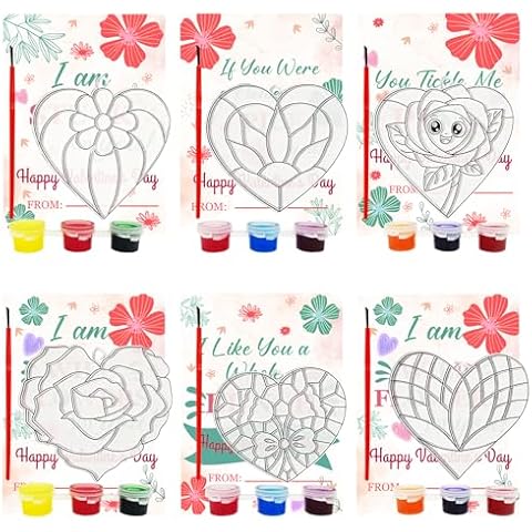 Ayhuhra 30 Sets Valentine Suncatcher Craft Kit Cover