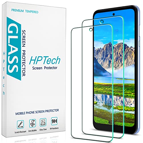 HPTech (2 Pack) Screen Protector Designed for Motorola Moto G Power 2022 Tempered Glass, 9H Hardness, Anti Scratch, Bubble Free, Easy to Install
