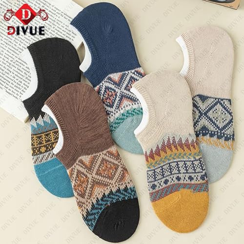 Image of DIVUE Low Cut Ankle Length Socks for Girls & Women | 5 Pair No Show Multi Color Combo Pack | Soft Cotton Rich, Breathable, Sweat Absorbent, Odor Resistant, Stretchable, Durable Socks Casual & Sports