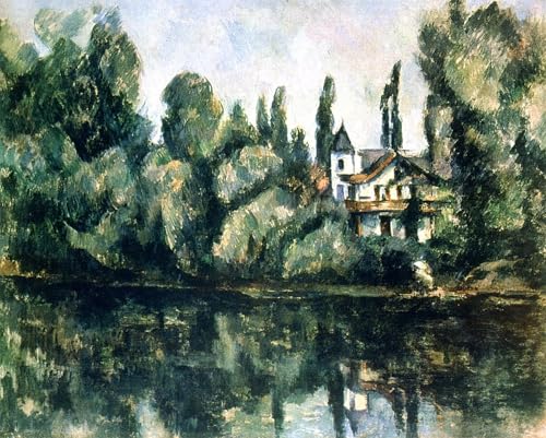 Tableau les Bords de Marne Paul Cézanne impression sur toile grand format 60x90cm