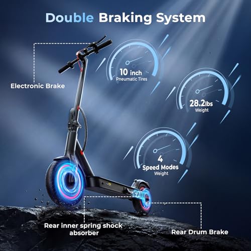 Image of Electric Scooters - Electric Scooter Adults, 1200W /1000W /500W Motor, 28 /25 /21 /18 MPH Top Speed, 10'' /8.5'' Tires, 28 /25 /23 /21Miles, APP Control E Scooter for Teens