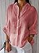 PNZLZIA Women's Cotton and Linen Shirt with Tie Back Design,Casual Half Sleeve Button Down Shirts,Casual Work Tops (White,Large)