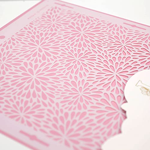 Lacupella Cake Decorating Stencil for Tall Buttercream Cake, Royal Icing, Ganache, Paint, Airbrush (KRISAN)