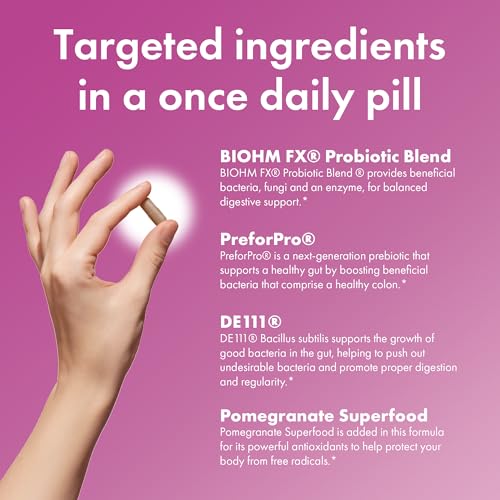 Image of BIOHM Probiotics for Women, 30 Billion CFU, 9 Strains (30 Count) Helps Support Total Gut Health, Digestive & Immune System, Vaginal Probiotic for Urinary Tract & Vaginal Health, 30 Day Supply