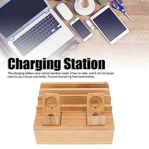Estación de acoplamiento de madera premium de 5 puertos USB para tableta 2