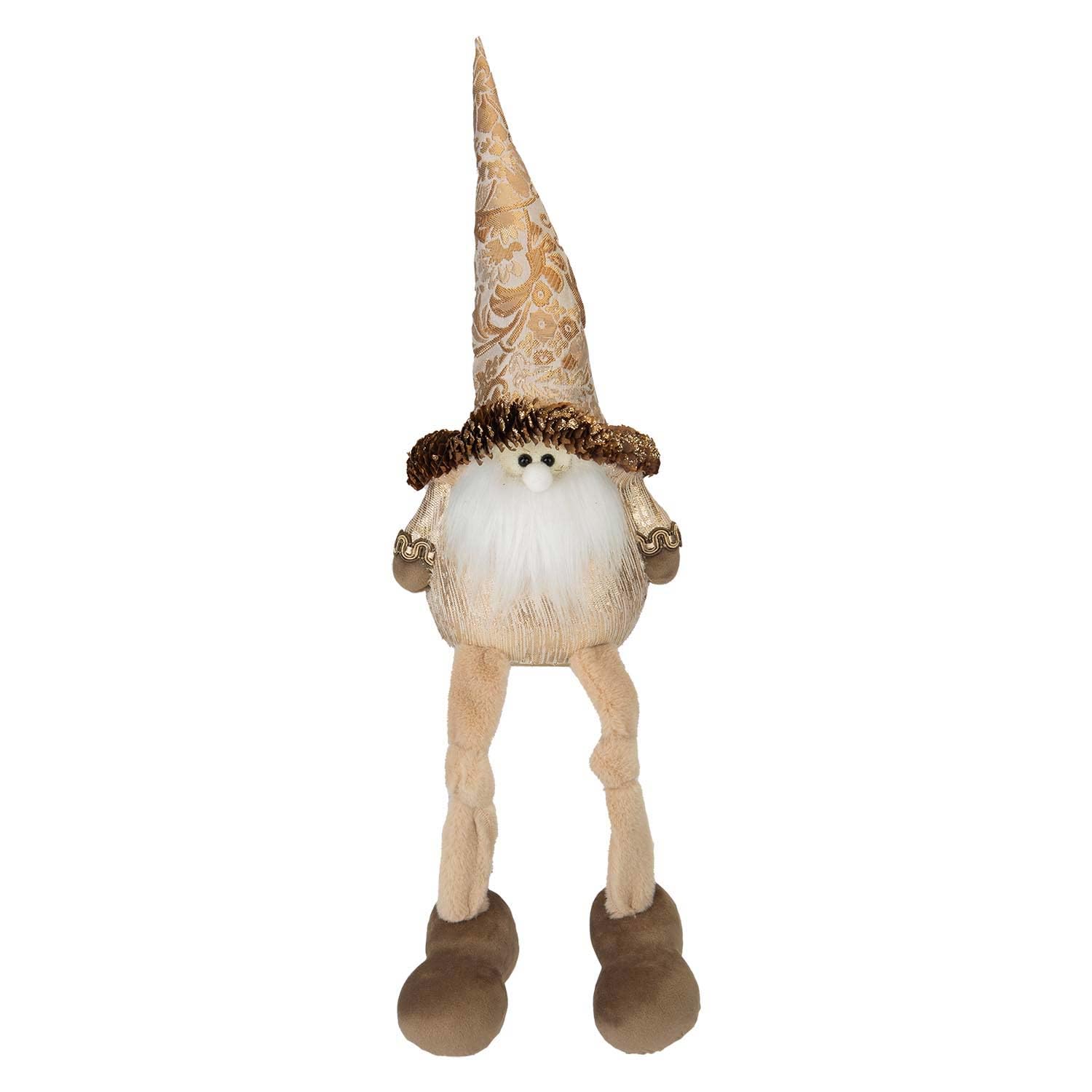 Vfm E-Store Gold Santa 48Cm - Christmas Santa Decoration Festive Indoor Xmas Ornaments - 48Cm X 14Cm Gold X 1