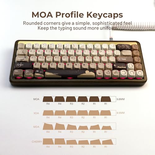 Teclas Oasis PBT - Teclas MOA, teclas personalizadas 60 65 75 100 por cento, 5 teclas de sublimação