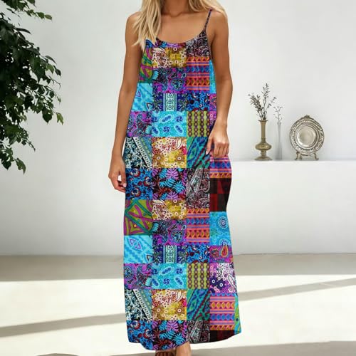 Image of HTHLVMD Backless Cami Dress Summer Dresses for Women 2026 Spaghetti Strap Dresses Womens Solid Color Backless Cami Dress