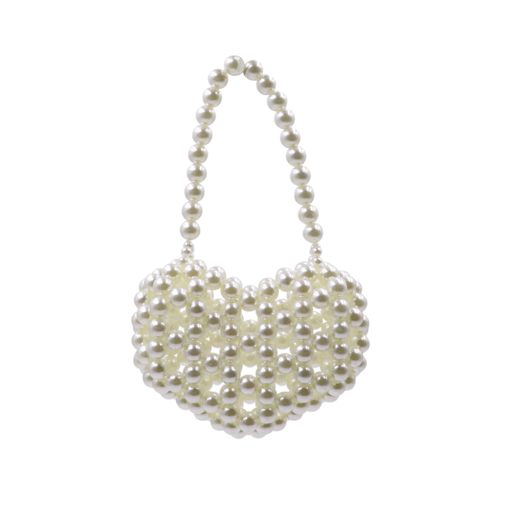 Girls Mini White Pearl Purse Vintage Satchel Shoulder Bag Beaded Clutch Evening Bag for Women-image-29