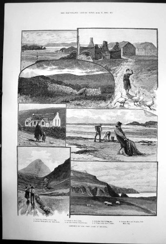 Côte Ouest le Donegal Sligo Malin Plus de Baie 1889 de Gorge Côte Ouest le Donegal Sligo Malin Plus de Baie 1889 de Gorge