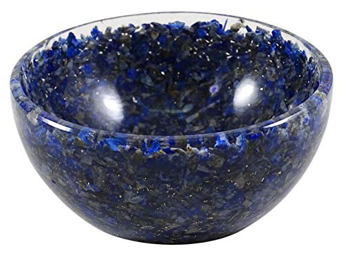 HARMONIZE Lapis Lazuli Decorative Bowls for Home Decor Handmade Reiki Crystal Gemstone Bowl
