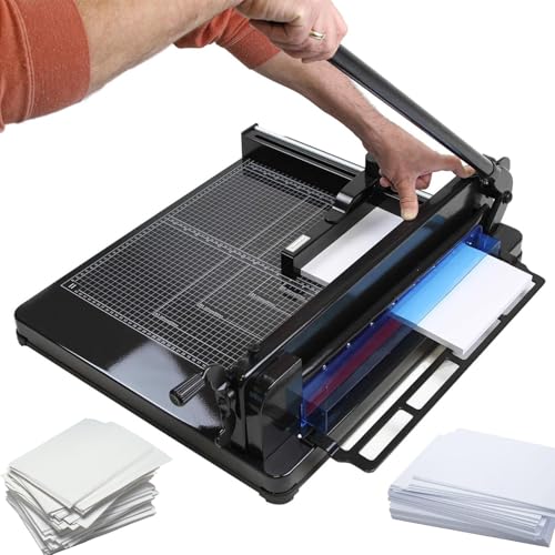 Taglierina per carta commerciale, taglierino manuale resistente per fogli A4, taglia fino a 400 pagine, ideale per ufficio e scuola