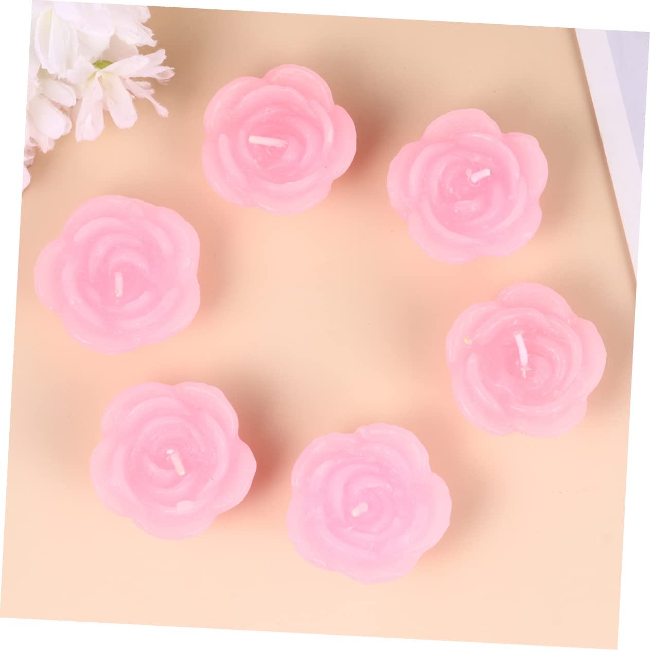Gatuida 12pcs Floating Flower Candles for Home Decor Wedding Party and Bedroom Decorative Tealight Candles for Relaxing Atmosphere and Festive Events