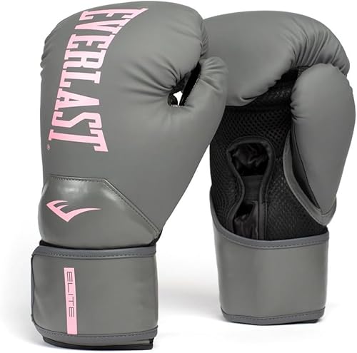 Miniatura 12 de Everlast Elite 2 Guantes de boxeo, guantes de entrenamiento profesional para hombres y mujeres, ajuste seguro, cierre de velcro y ventilación, bolsa
