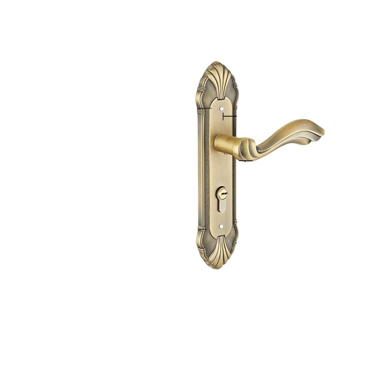 Serrure européenne en bronze monobloc au design haut de gamme pour porte