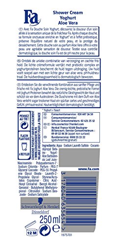 FA - Yogurt Aloe Vera Shower Gel - 250ml - Pack of 3, 1 count (Pack of 3) - Image 2