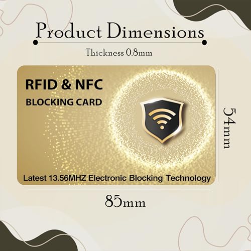 SaiTech IT RFID Blocking Cards Protect Your Entire Wallet, Purse, and Cards from NFC Contactless Theft Wallet for Men & Women - WG Golden (5 Pcs Golden)2