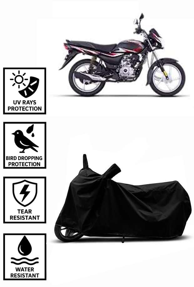 Image of Heavy Duty Waterproof Scooty & Bike Cover for Bajaj Platina 110 - UV Resistant, Dustproof & Rain Protection, All-Weather Outdoor Cover for Bikes & Scooty with Buckle Straps