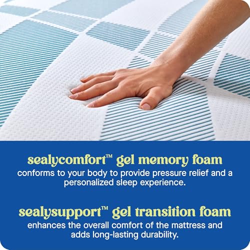 Sealy Dreamlife 10” Foam Mattress-in-a-Box, California King, SealyComfort Gel Memory Foam, Surface-Guard Technology, 10 Year Limited Warranty, Made in The USA