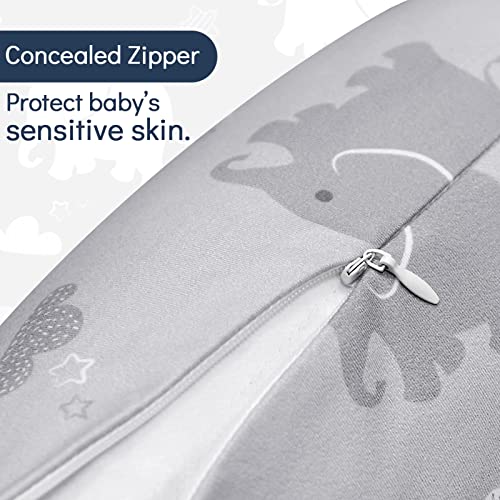Image of Nursing Pillow Cover, Elephant Breastfeeding Pillow Slipcover for Baby Boys & Girls, Animal Nursing Pillow Case for Newborn, Soft Fabric Fits Snug On Infant, Washable & Breathable (ONLY COVER)