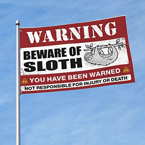 Banderas para decoración de habitación Beware Of Sloth póster grande de pared