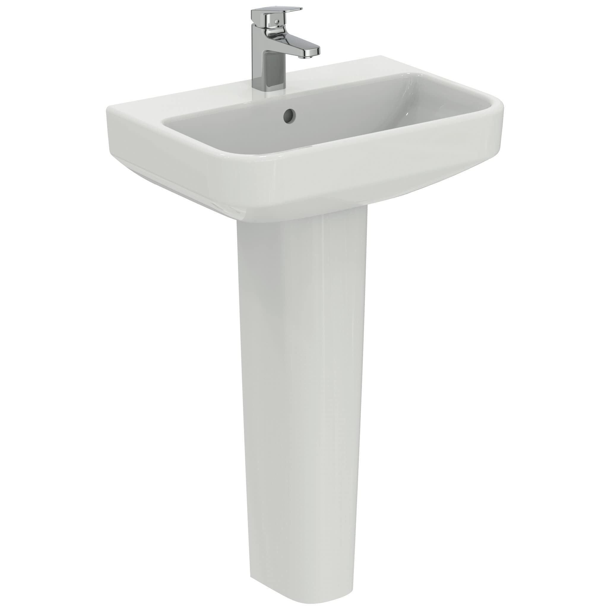 Ideal Standard - i.life S washbasin top 61 cm with reduced depth to only 38 cm, furniture and siphon available separately, white