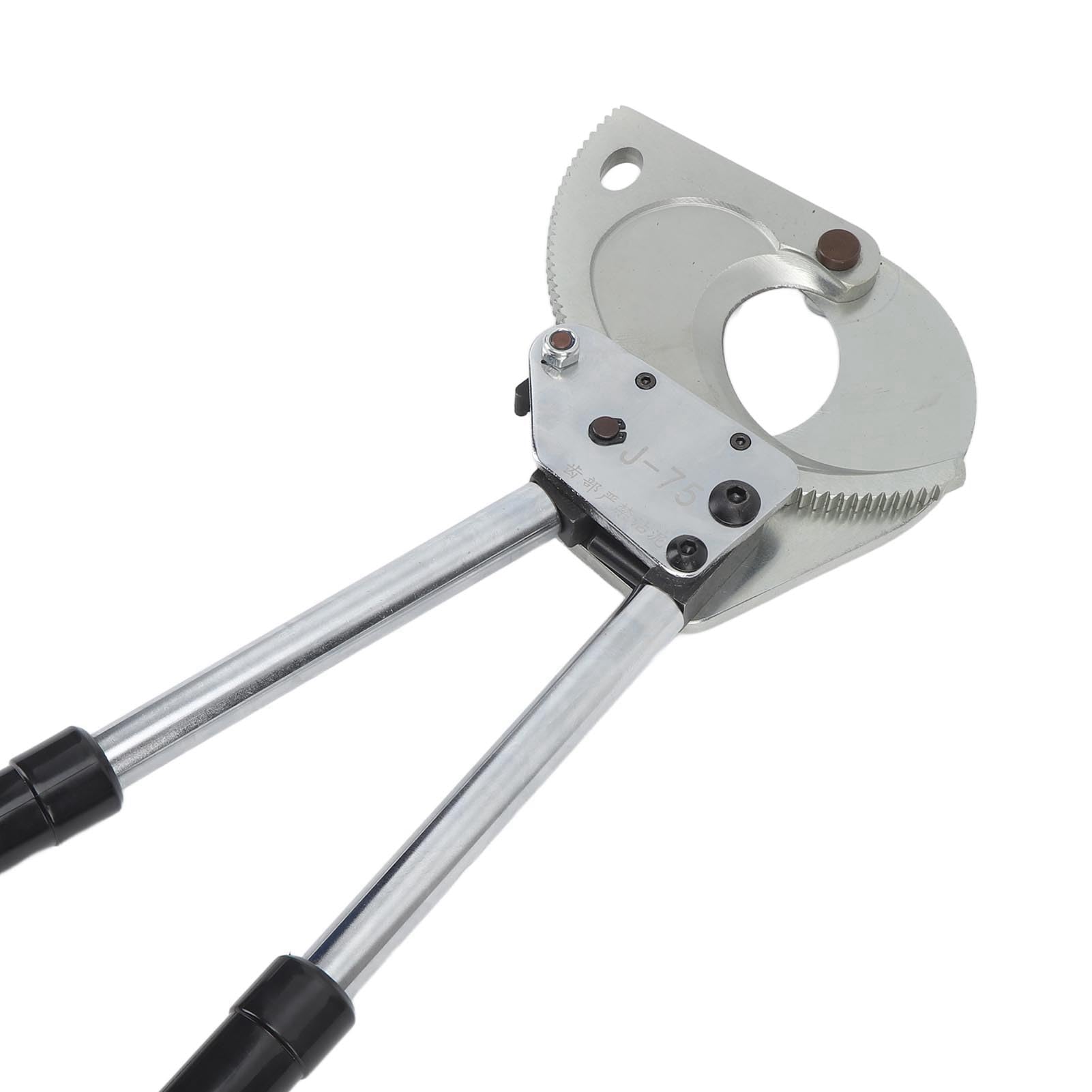 Fabater Cortador de Cables con Trinquete 750 MCM 400 Mm2 de Diámetro 65 Mm 2,6 Pulgadas, Cortador de Cables que Ahorra Mano de Obra para un Corte Seguro, Herramienta con de Aluminio con Hoja de