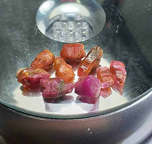 32ct 9pc Lot of All Natural Double Terminated Ruby VAR. Corundum Crystals. Natural Ruby Rough VAR. Red Corundum Gemstones