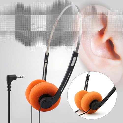 Image of Retro Style Wired Headphones Practical Photo Props for Running Walking Travel Plane Use with 3.5mm Jack Lightweight Design for Daily Music Listening Vintage Look Portable Audio Accessory