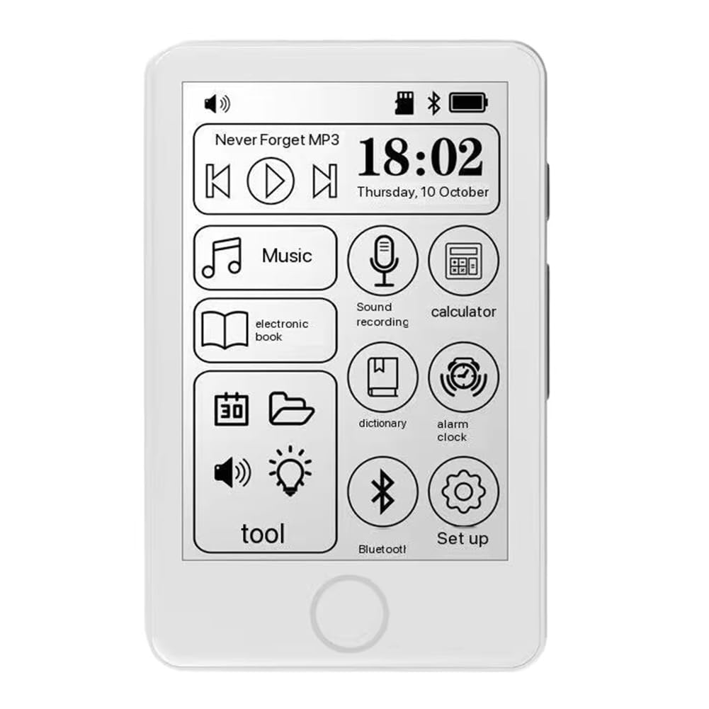 Odtwarzacz Mp3 elektroniczny czytnik e-booków Bluetooth odtwarzacz muzyczny mini dyktafon słownik dotykowy radio