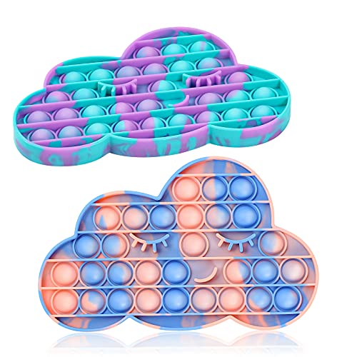 Kidsjoy Pop Fidget Juguetes, Juguete sensorial de Burbujas, Juguete Sensorial de Burbujas de Empuje en la Nube, Alivio Especial del Estrés y Apretón de Silicona Antiansiedad para Niños y Adultos Cover