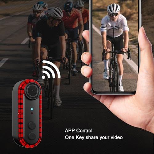 Image of PerGar Bikerear View Camera with Tail Light, 1080P HD bikecamera, Waterproof IPX6 Rear View bikecamera, 150 Degree Wide Angle bikecamera, Adjustment Bracket bikecamera